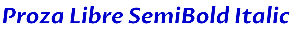 Proza Libre SemiBold Italic 字体